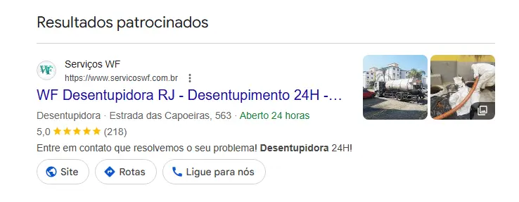An&uacute;ncio no Google