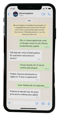 Cliente chamando no WhatsApp